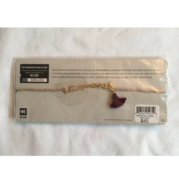 Me To We Rose Quartz Choker / Bracelet / Necklace - Picture 2 of 3